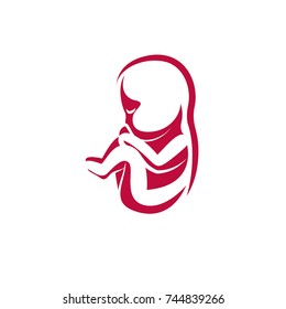 Newborn baby drawn vector illustration isolated on white. Innocent child, happy concern concept.