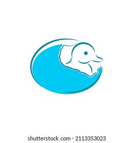 Newborn Baby Duckling Editable Vector