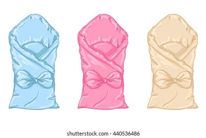 Newborn Baby Envelope vector illustration 