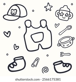 newborn baby essentials set doodle