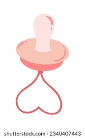 Ilustración del elemento de la niña recién nacida. Artículos para chicas de cumpleaños. Aislar sobre un fondo blanco para cuidar a una niña. Ilustración vectorial.