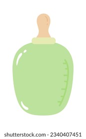 Newborn baby girl element illustration. Birthday girls items. Isolate on a white background baby girl care items. Vector illustration.