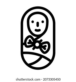 newborn baby girl line icon vector. newborn baby girl sign. isolated contour symbol black illustration