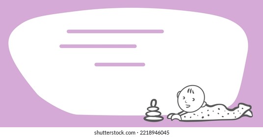 Newborn baby greeting card Vector greeting card. Baby shower card. Baby announcement card design element.
