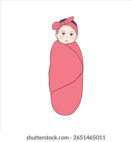 Newborn baby icon illustration vector