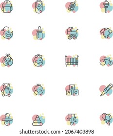 Newborn baby, illustration, vector, on a white background.
