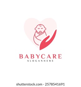 Newborn Baby Logo Template Design Vector