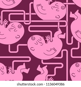 Newborn baby pattern seamless. embryo background vector illustration

