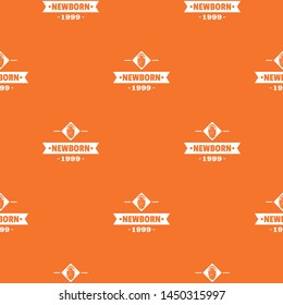 Newborn baby pattern vector orange for any web design best