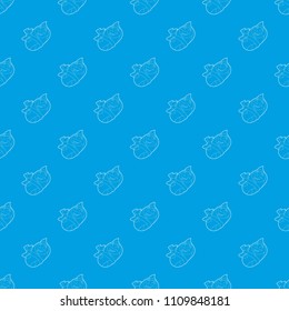 Newborn baby pattern vector seamless blue repeat for any use