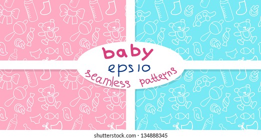 newborn baby seamless pattern