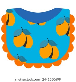 Newborn bib vector cartoon illustration isolated on a white background.