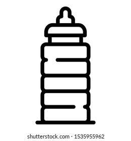 Newborn bottle icon. Outline newborn bottle vector icon for web design isolated on white background