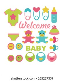 newborn card design. vector illustration