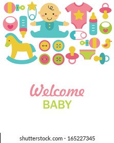 newborn card design. vector illustration