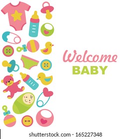 newborn card design. vector illustration