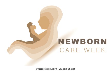 Newborn care week. background, banner, card, poster, template. Vector illustration.