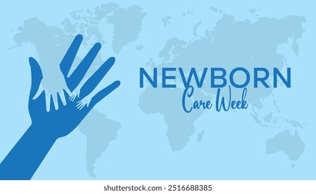 Die Woche der Neugeborenenpflege findet jedes Jahr im November statt. Medical Healthcare Awareness Konzept. Hintergrund, Plakat, Bannervorlage Vektorgrafik-Design.