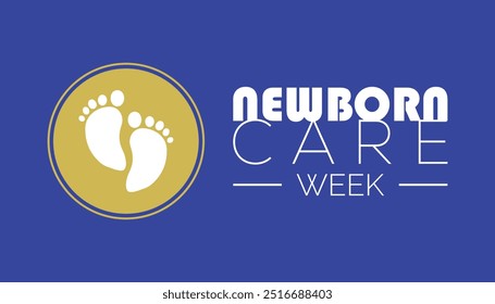 Newborn care week is observed every year on November. Medical Healthcare Awareness concept. background, placard, banner template Vector illustration design.