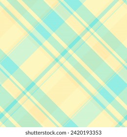 Newborn check background texture, inspiration plaid fabric vector. Selection textile seamless tartan pattern in teal and light colors.