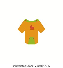 Newborn clothes flat icon Vector illustration