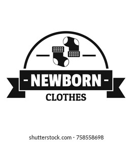 Newborn clothes logo. Simple illustration of newborn clothes vector logo for web