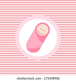 Newborn color flat icon vector graphic illustration
