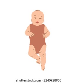 Newborn, cute little baby. Vector illustration Isolated on a white background