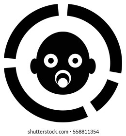 Newborn Diagram vector icon. Flat black symbol. Pictogram is isolated on a white background. Designed for web and software interfaces.