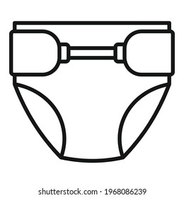 Newborn diaper icon. Outline Newborn diaper vector icon for web design isolated on white background
