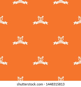 Newborn family pattern vector orange for any web design best