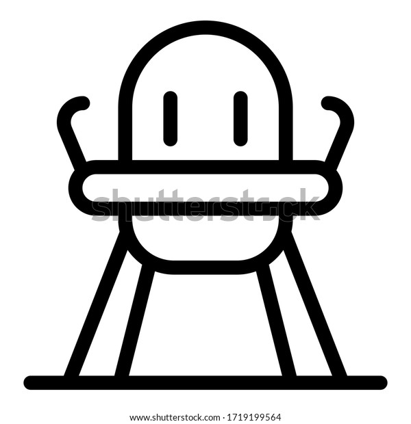 Newborn feeding\
chair icon. Outline newborn feeding chair vector icon for web\
design isolated on white\
background