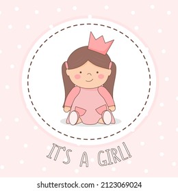 Newborn greeting card for girls