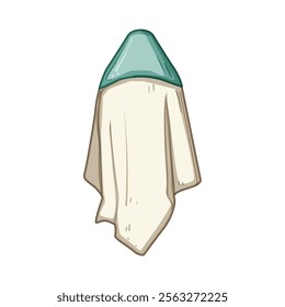 newborn hooded baby towel cartoon. cozy warm, plush gift, shower wrap newborn hooded baby towel sign. isolated symbol vector illustration