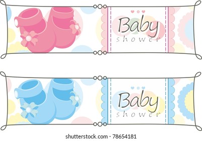 conjunto de banners horizontais recém-nascidos