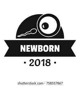 Newborn human logo. Simple illustration of newborn human vector logo for web
