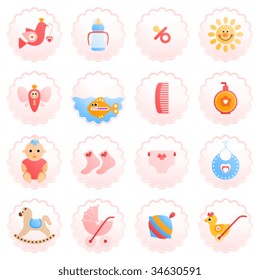 Newborn icon set.