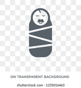 Newborn icon. Trendy flat vector Newborn icon on transparent background from People collection. 