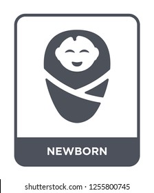 newborn icon vector on white background, newborn trendy filled icons from Kids and baby collection, newborn simple element illustration