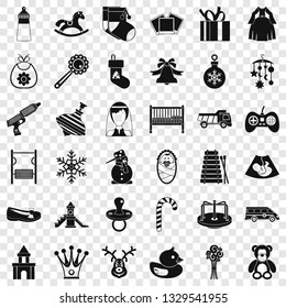 Newborn icons set. Simple style of 36 newborn vector icons for web for any design