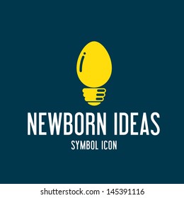 Newborn ideas symbol icon or logo template