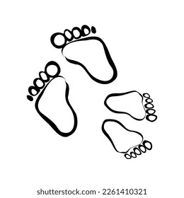 Newborn infant themed cute doodle. Vector drawings elements, isolated. Baby care, feeding, Baby toys, ball, bottle, duck, baby clothes, baby pillow, childrens footprints, accessories. 