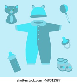 Newborn items in blue