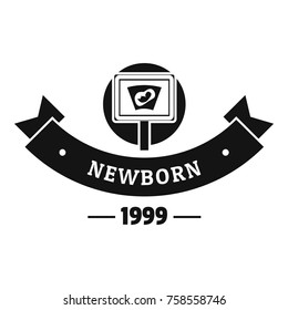 Newborn kid logo. Simple illustration of newborn kid vector logo for web
