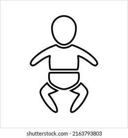 Newborn line icon. Outline vector.