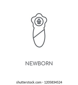 Newborn linear icon. Newborn concept stroke symbol design. Thin graphic elements vector illustration, outline pattern on a white background, eps 10.