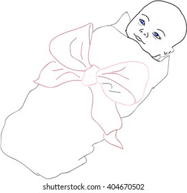 Newborn Little Baby Stock Vector (Royalty Free) 404670502 | Shutterstock