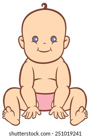 newborn little baby smiling - stylized form for cards, invite, logos