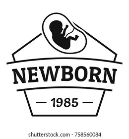 Newborn logo. Simple illustration of newborn vector logo for web