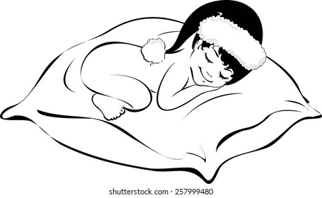 Newborn on the pillow